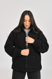 Essential Zip-Up Jacket – Black - Unisex