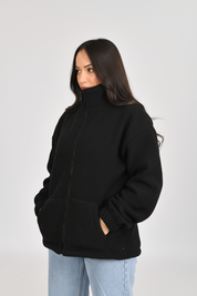 Essential Zip-Up Jacket – Black - Unisex