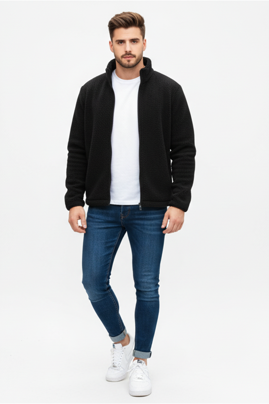 Essential Zip-Up Jacket – Black - Unisex